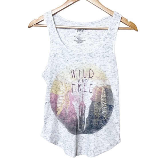 Mighty Fine Tops - Mighty Fine Boho Wild & Free Graphic Tank Top